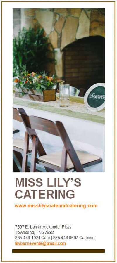 Miss Lily’s Catering Brochure Image