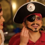 A boy gets a pirate makeover at Pirates Voyage Dinner & Show in Pigeon Forge.